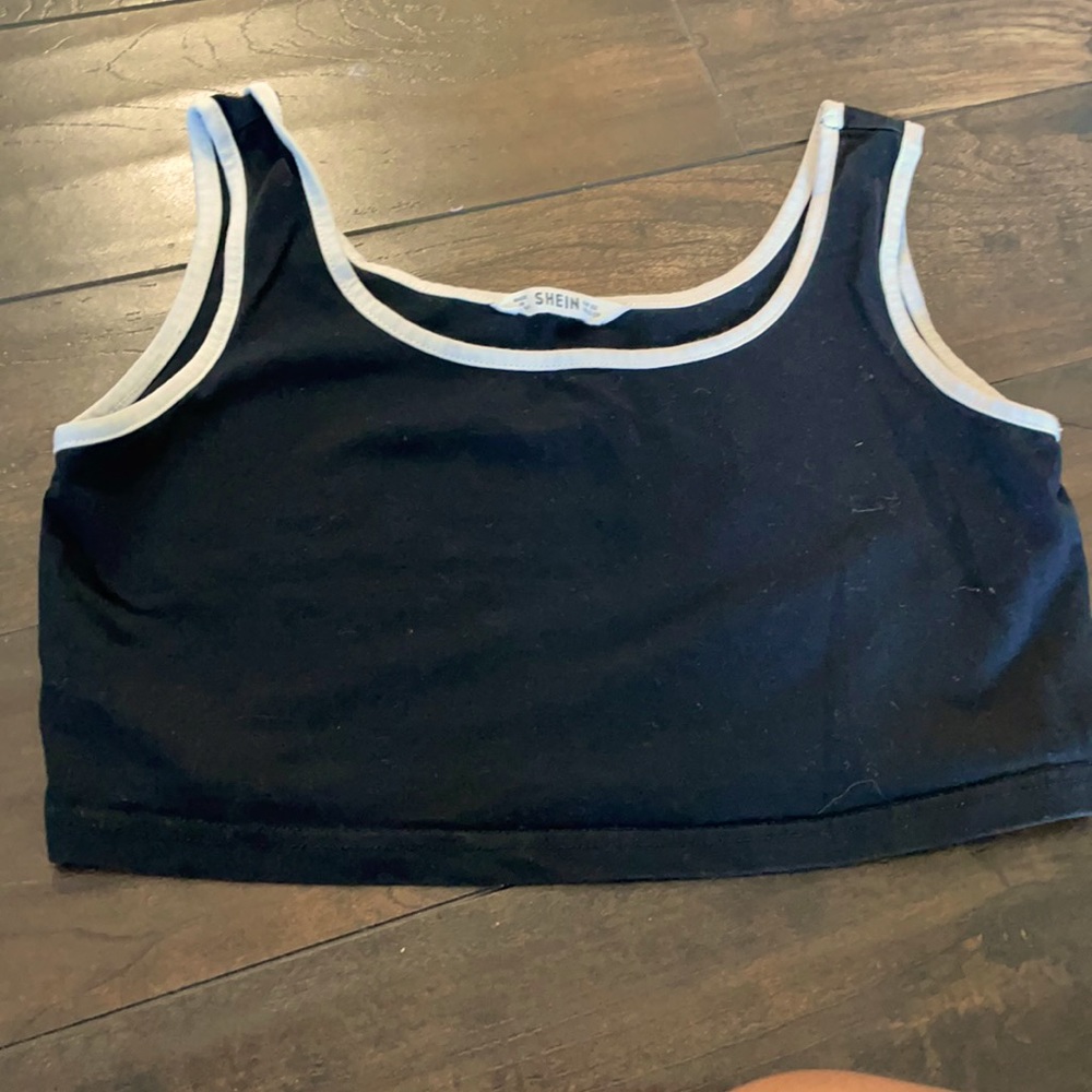 black and white tank for girls 11-12